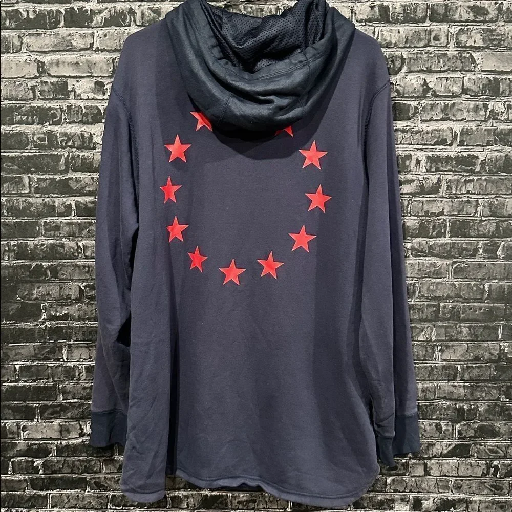 Nike Navy Hoodie with Red and White Logo